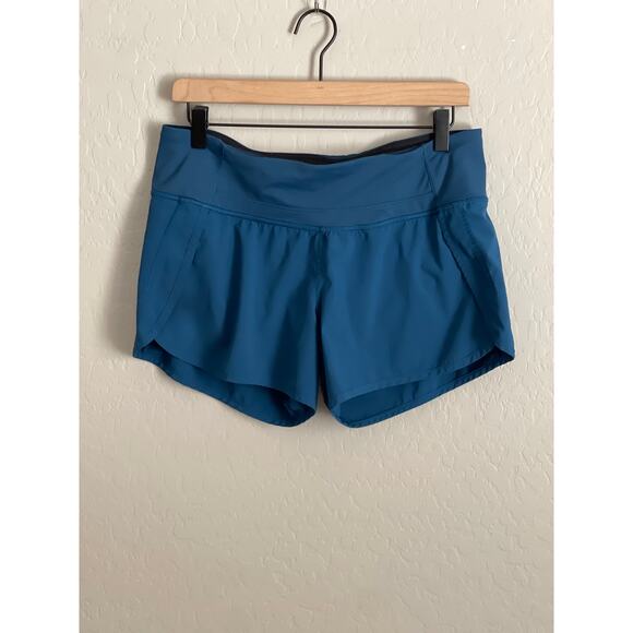 lululemon athletica Pants - Lululemon Blue Lined Workout Shorts -8